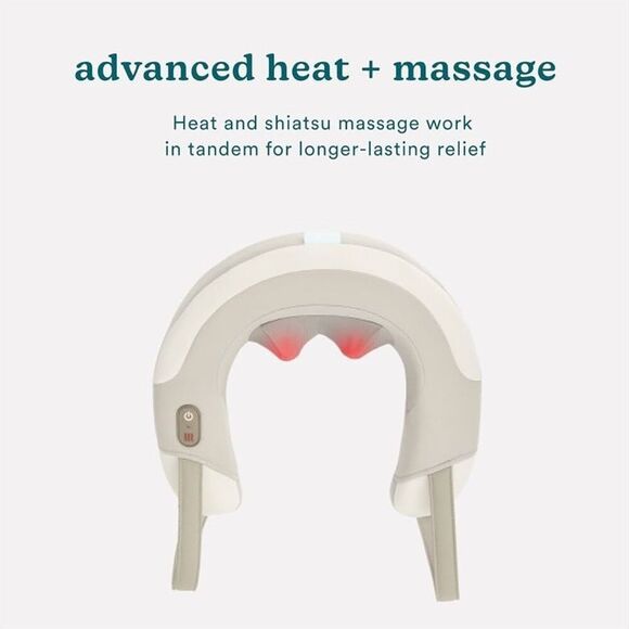 NEW HoMedics Shiatsu Rechargeable Neck Massager Heat Deep-Kneading Shiatsu Massa - Picture 2 of 9
